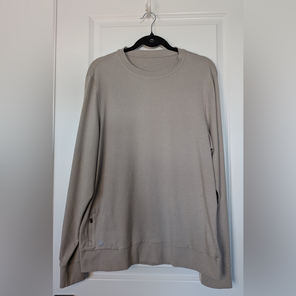 Vuori Ponto Performance Crew Dark Salt Heather Size Large